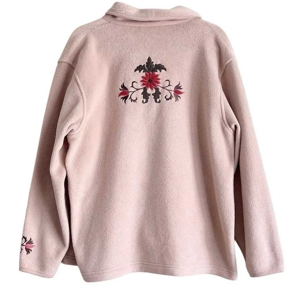 Vintage Beige Floral Fleece Jacket - Picture 2 of 5